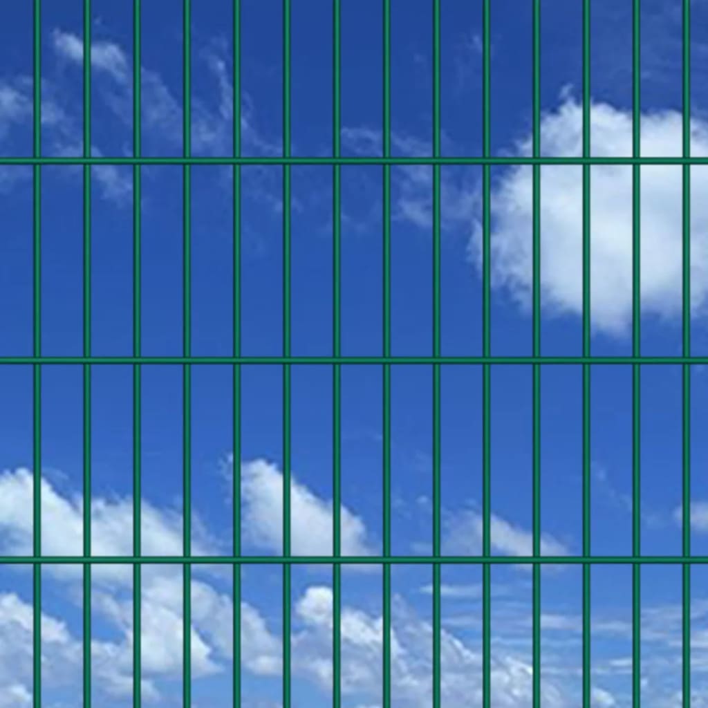 vidaXL 2D Garden Fence Panels 2.008x1.63 m 14 m (Total Length) Green