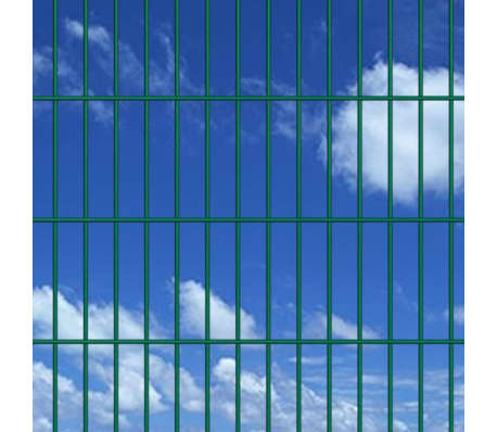 vidaXL 2D Garden Fence Panels 2.008x1.63 m 20 m (Total Length) Green
