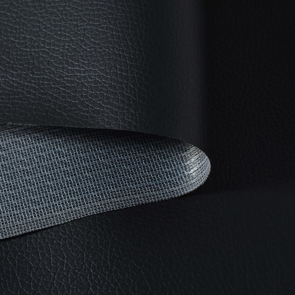 vidaXL Artificial Leather Fabric 1.4x36 m Black