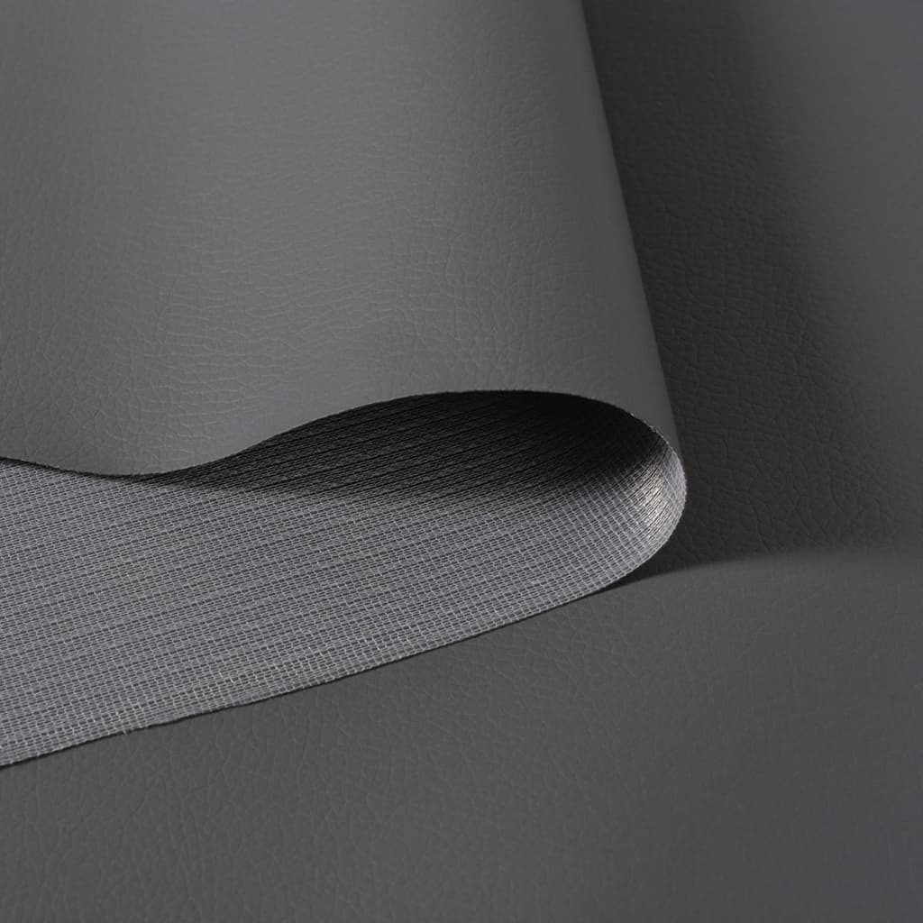 vidaXL Artificial Leather Fabric 1.4x18 m Grey