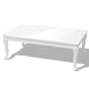 vidaXL kohvilaud 115 x 65 x 42 cm k&otilde;rgl&auml;ikega valge