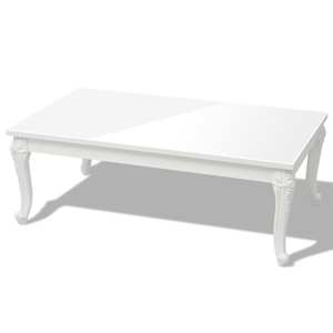Konferenční stolek 115 x 65 x 42 cm vysoký lesk bílý - obrázek 2