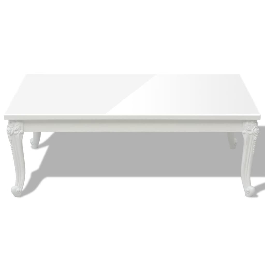  Konferenčný stolík 115x65x42 cm, vysoký lesk, biely