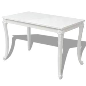 vidaXL s&ouml;&ouml;gilaud 116 x 66 x 76 cm k&otilde;rgl&auml;ikega valge