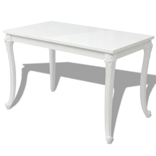 vidaXL s&ouml;&ouml;gilaud 116 x 66 x 76 cm k&otilde;rgl&auml;ikega valge