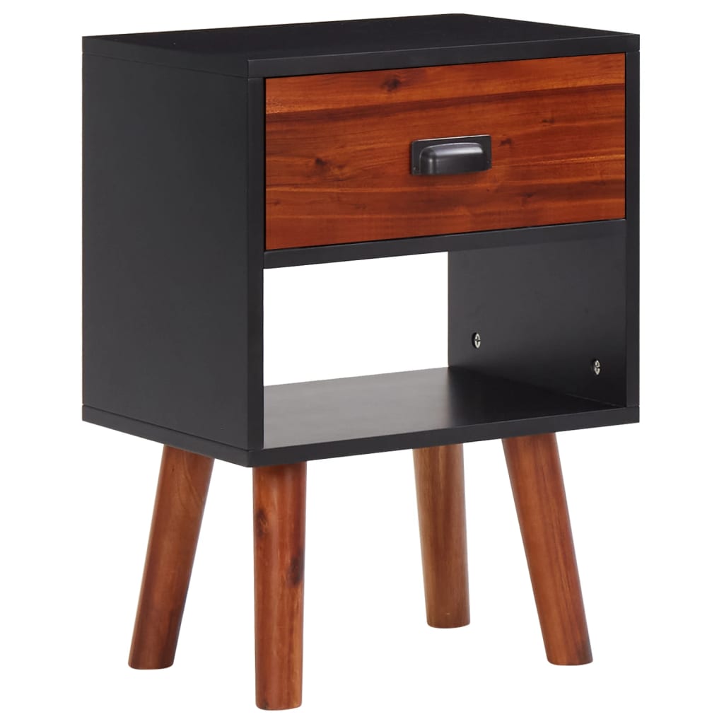 Solid Acacia Wood Bedside Cabinet 40x30x57 cm