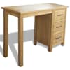 vidaXL laud 3 sahtliga, 106 x 40 x 75 cm, tammepuit