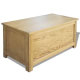 vidaXL Skrzynia do przechowywania, 90x45x45 cm, lite drewno dębowe