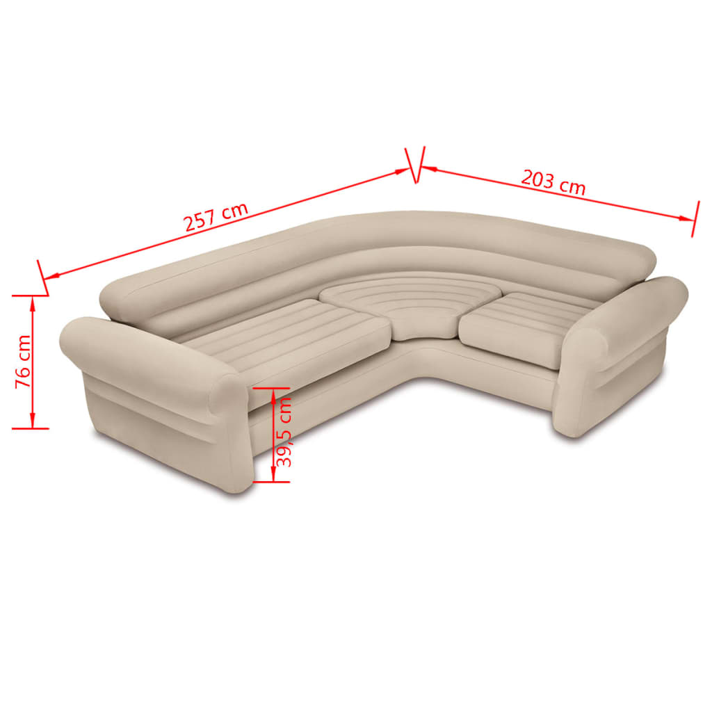 Intex Aufblasbares Ecksofa/Couch 257x203x76 cm 68575NP