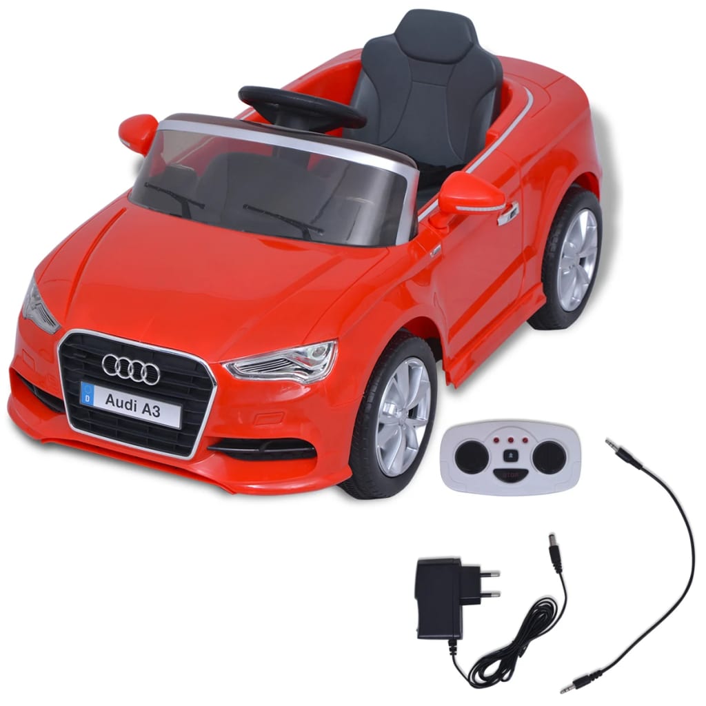 Elektromos Audi A3 Red játékautó távirányítóval 