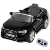 vidaXL Carro de passeio Audi A3 elétrico + controlo remoto, preto