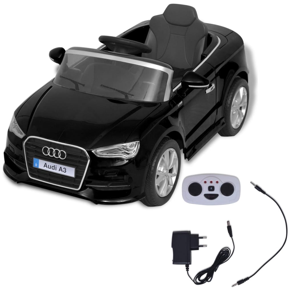 vidaXL Elektrische speelgoedauto met afstandsbediening Audi A3 zwart