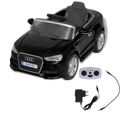 vidaXL Mașină electrică Audi A3 cu telecomandă, negru