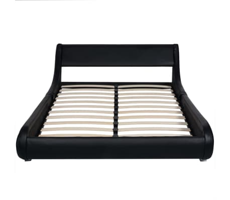 vidaXL Bed Frame Black Faux Leather 135x190 cm 4FT6 Double