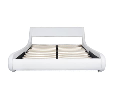 vidaXL Bed Frame White Faux Leather 135x190 cm 4FT6 Double