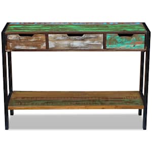 Příborník se 3 zásuvkami masivní recyklované dřevo - obrázek 6