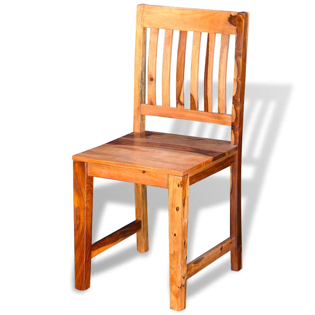 

vidaXL Eetkamerstoelen 2 st massief sheeshamhout