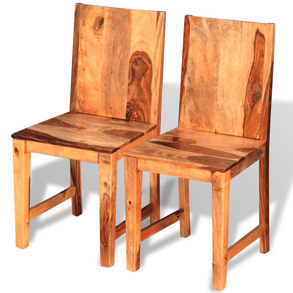 

vidaXL Dining Chairs 2 pcs Solid Sheesham Wood
