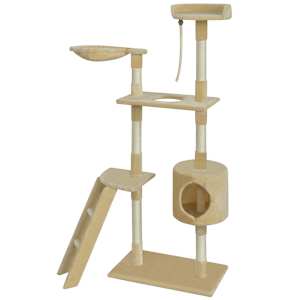 vidaXL Arranhador para gato 150 cm, amarelo