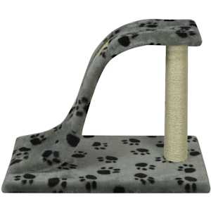 vidaXL Draskyklė katėms, stovas, 30 cm, pilka su pėdutėmis