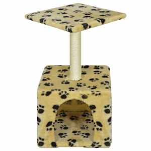 vidaXL Cat Scratching Post 55 cm Yellow Foot Print
