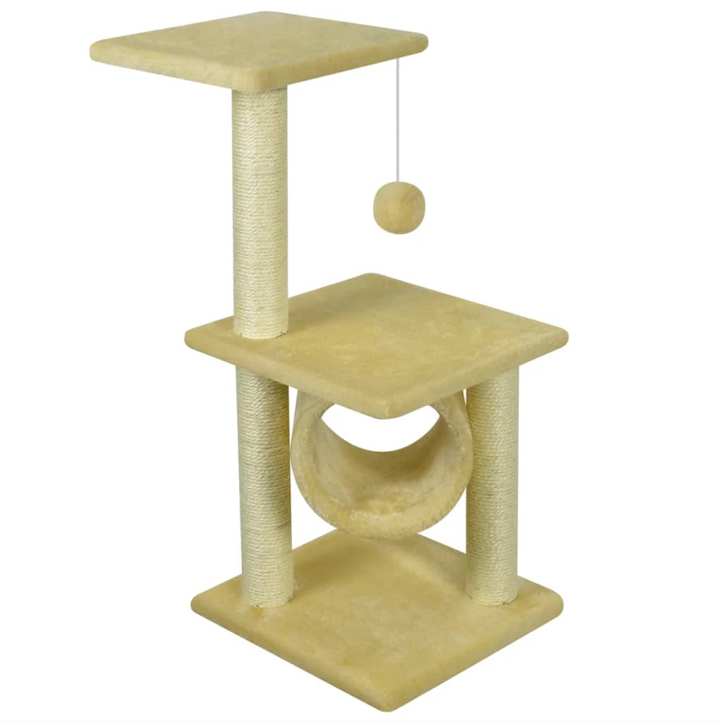 vidaXL Grattoir pour chats 65 cm jaune