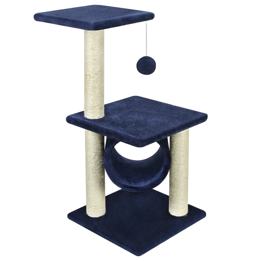 vidaXL Grattoir pour chats 65 cm bleu foncé