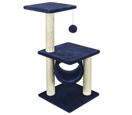 vidaXL Cat Scratching Post 65 cm Dark Blue