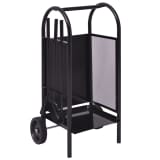 vidaXL Polttopuukärry Rauta 35x30x81 cm