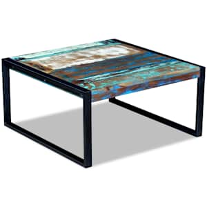 Konferenční stolek masivní recyklované dřevo 80 x 80 x 40 cm - obrázek 4