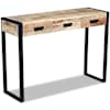 vidaXLi kolme sahtliga konsoollaud mangopuidust 100 x 35 x 78 cm