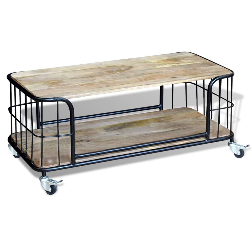 

vidaXL Salontafel 100x50x35 cm massief mangohout