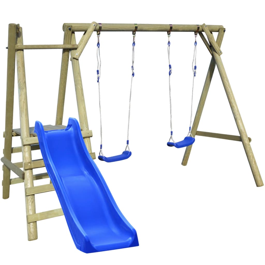 

vidaXL Schommelset met ladder en glijbaan 270x255x210 cm dennenhout