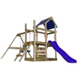 vidaXL Spielturm mit Leiter Rutsche Schaukeln 400 x 226 x 245 cm Holz