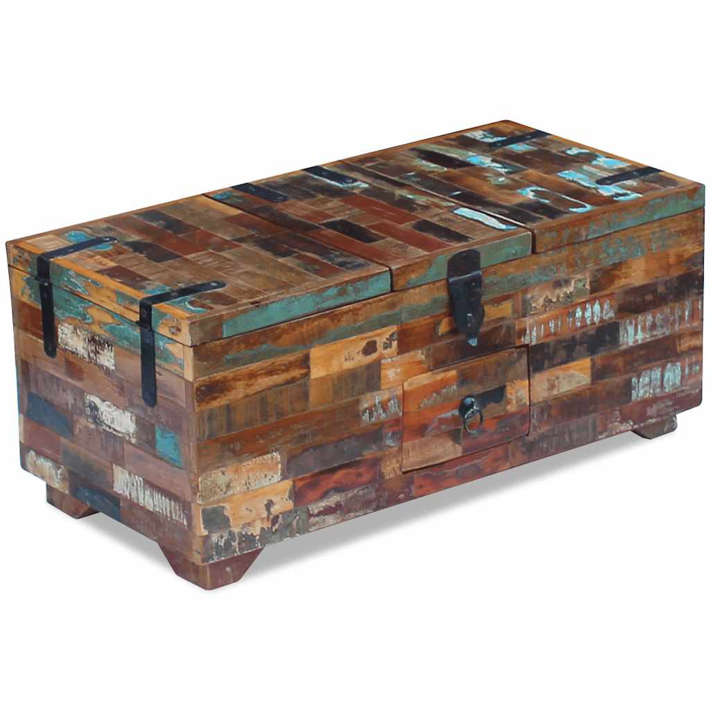 vidaXL Coffee Table Box Chest Solid Reclaimed Wood 31.5"x15.7"x13.8"