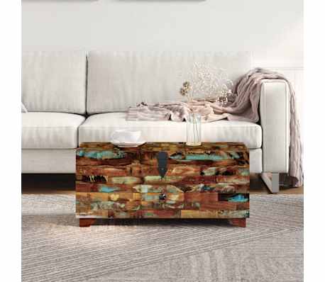 Vidaxl Solid Reclaimed Wood Storage Chest Box Coffee Side Couch Vidaxl Coffee Table Box Chest Solid Reclaimed Wood 31 5 X15 7 X13 8