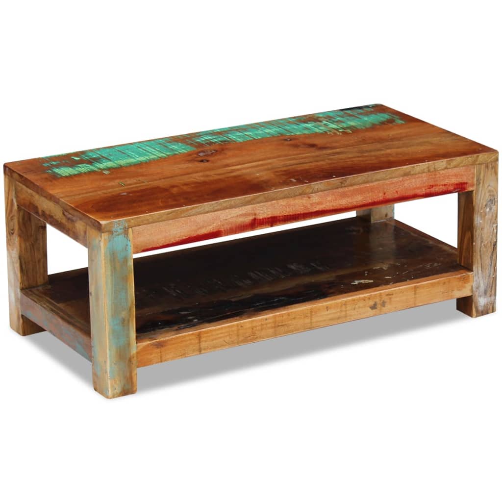Konferenční stolek masivní recyklované dřevo 90x45x35 cm