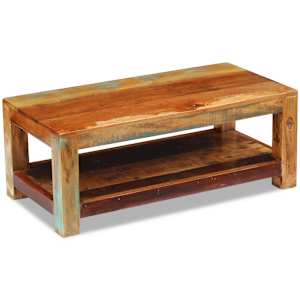 Konferenční stolek masivní recyklované dřevo 90x45x35 cm - obrázek 5