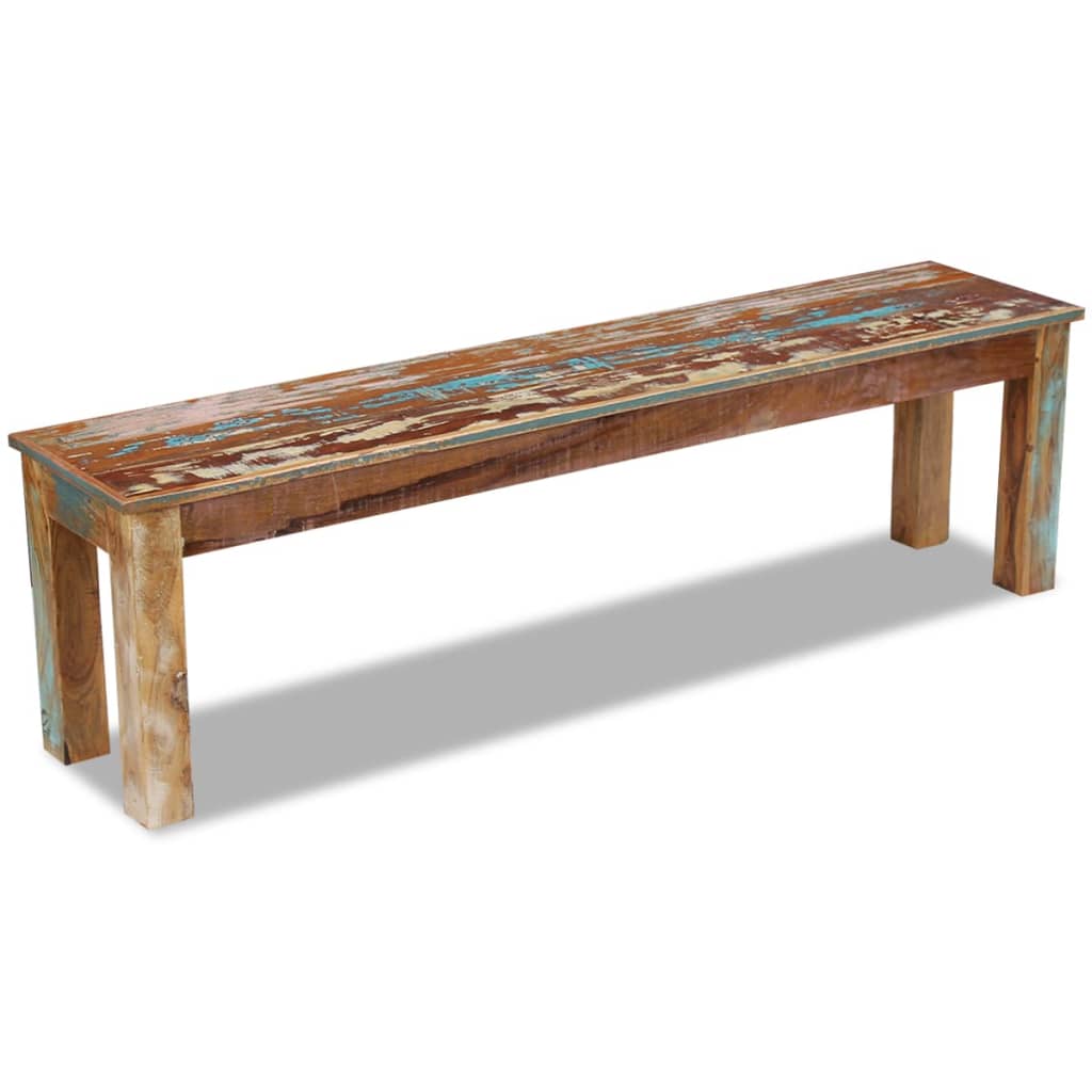 vidaXL Bench Solid Reclaimed Wood 63"x13.8"x18.1"