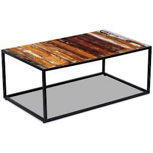 Konferenční stolek masivní pražcové dřevo 100 x 60 x 40 cm - obrázek 2