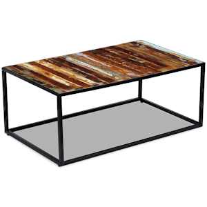 Konferenční stolek masivní pražcové dřevo 100 x 60 x 40 cm - obrázek 4