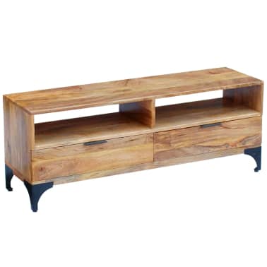 vidaXL TV Stand Mango Wood 120x35x45 cm | vidaXL.co.uk