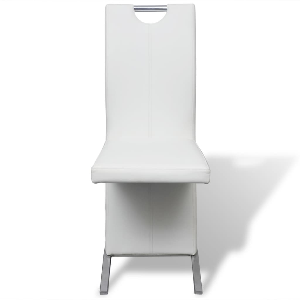 

vidaXL Eetkamerstoelen 4 st kunstleer wit