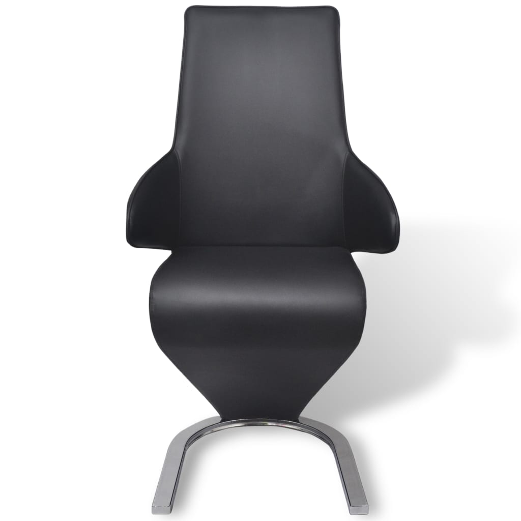 

vidaXL Eetkamerstoelen 6 st kunstleer zwart
