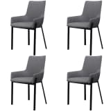 vidaXL 4 Pz Sedie per Sala da Pranzo in Stoffa Grigio Chiaro
