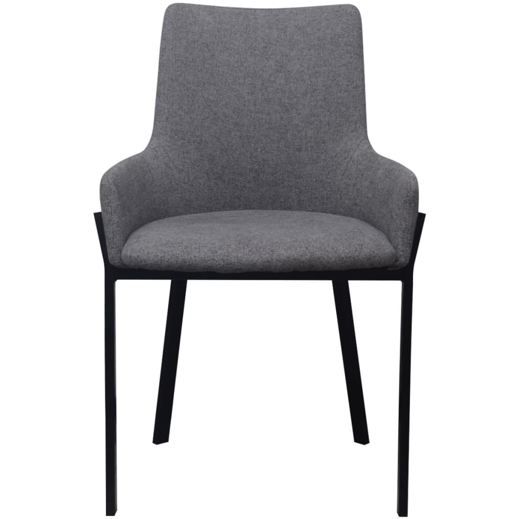 

vidaXL Eetkamerstoelen 6 st stof lichtgrijs