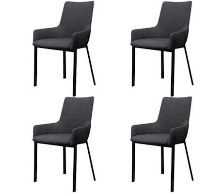 vidaXL Esszimmerstühle 4 Stk. Dunkelgrau Stoff | vidaXL Esszimmerstühle 4 Stk Dunkelgrau