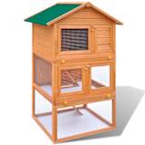 vidaXL Kaninchenstall Kleintierhaus Hasenstall Holz 3 Schichten