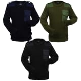 vidaXL Pulovere de lucru bărbați, 3 buc. bleumarin/kaki/negru M