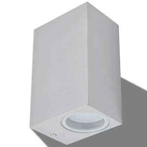 vidaXL L&aacute;mpara de pared exterior 2 uds cuadrada ascendente/descendente